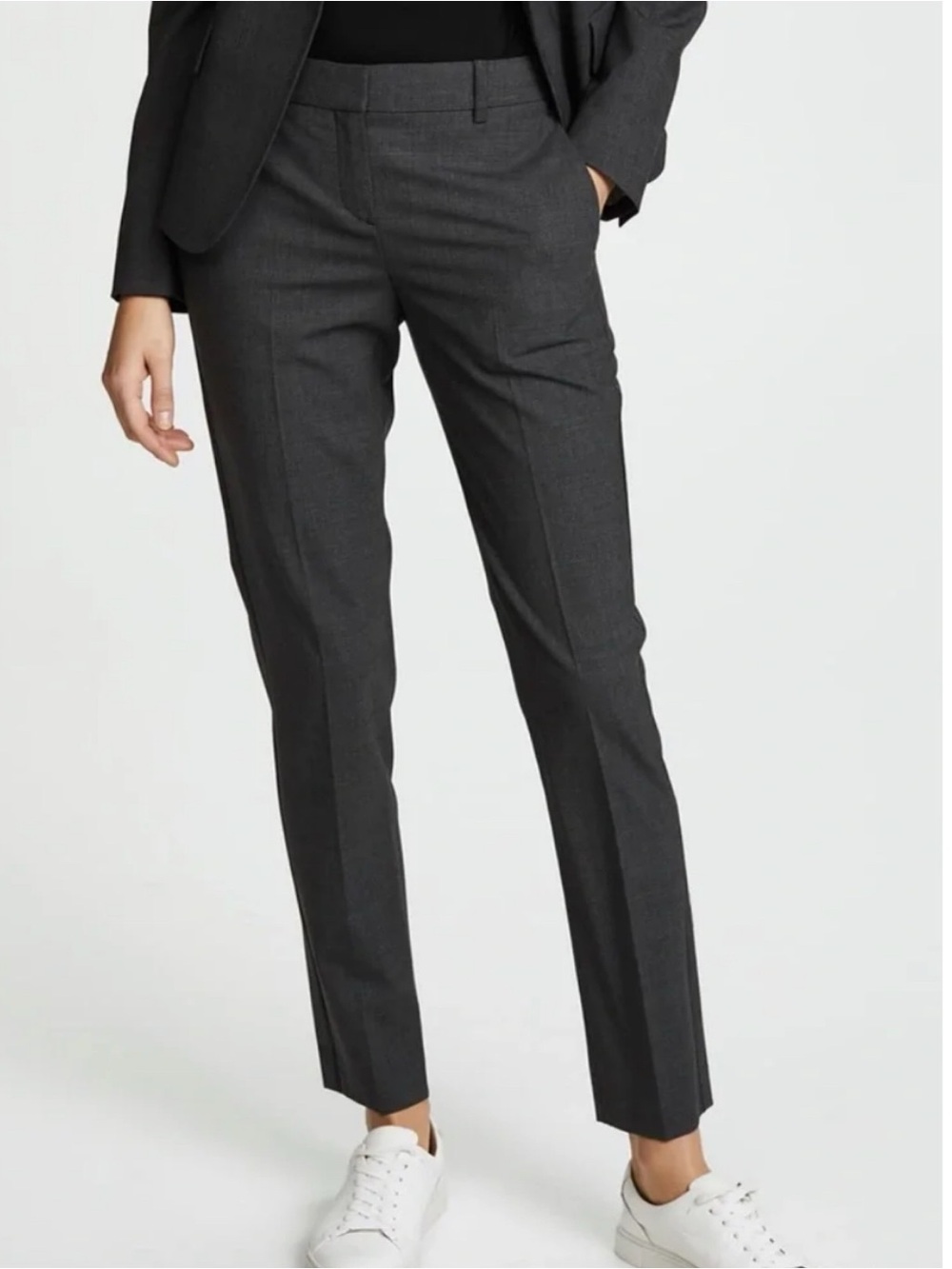 Theory Grey Testra 2B Edition Virgin Wool Trousers